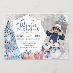 Winter Onederland Eerste Kerstdag Kaart