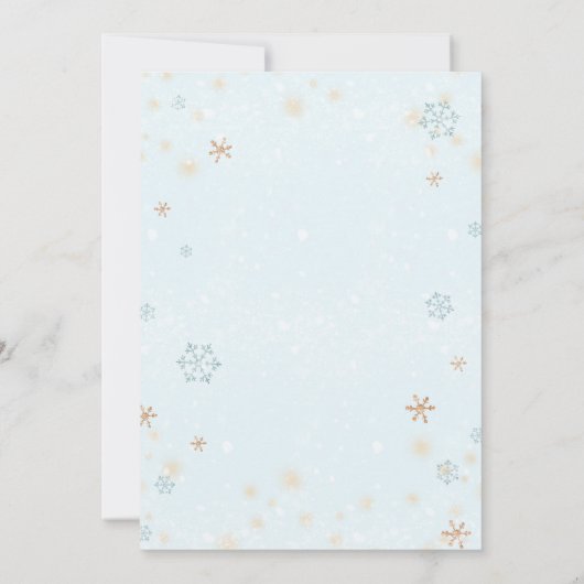 Winter Onederland Eerste Snowflake Boy 1e verjaard Kaart (Achterkant)