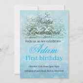 Winter Onederland Eerste uitnodiging op zaterdag (Voorkant)