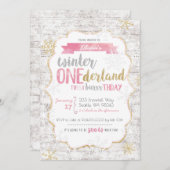 Winter Onederland Eerste uitnodiging op zaterdag (Voorkant / Achterkant)