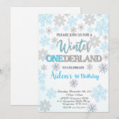 Winter Onederland Eerste uitnodiging op zaterdag (Voorkant / Achterkant)