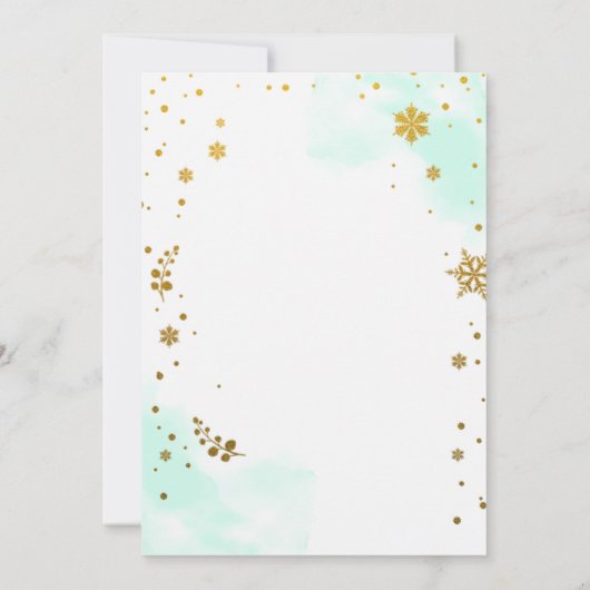 Winter Onederland Eerste uitnodiging op zaterdag (Achterkant)