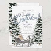 Winter Onederland Eerste uitnodiging op zaterdag (Voorkant / Achterkant)