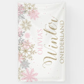 Winter Onederland Eerste Verjaardag Banner (Verticaal)