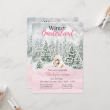 Winter Onederland Eerste Verjaardag Beer Sneeuwbos