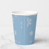 Winter Onederland eerste verjaardag blauw en zilve Papieren Bekers (Rechts)