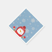 Winter Onederland eerste verjaardag blauw en zilve Servet (Hoek)