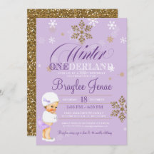 Winter Onederland Eerste verjaardag Blonde Baby Gi