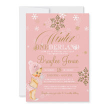 Winter Onederland Eerste verjaardag Blonde Baby Gi