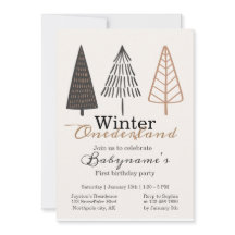 Winter Onederland Eerste Verjaardag Boho Minimalis