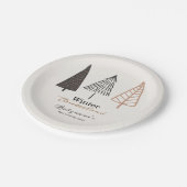 Winter Onederland Eerste Verjaardag Boho Minimalis Papieren Bordje (Gekanteld)