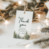 Winter Onederland Eerste verjaardag Cadeaulabel