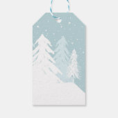 Winter Onederland Eerste Verjaardag Dank u Label Cadeaulabel (Achterkant)