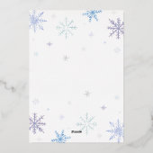 Winter ONEderland eerste verjaardag Folie Uitnodiging (Achterkant)