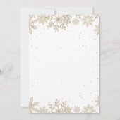 Winter Onederland Eerste verjaardag Gold Snowflake Kaart (Achterkant)