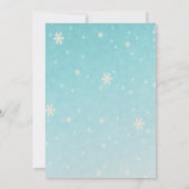 Winter Onederland Eerste verjaardag Kaart (Achterkant)