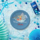 Winter Onederland Eerste Verjaardag Schattige rend Papieren Bordje (Feest)