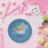 Winter Onederland Eerste Verjaardag Schattige rend Papieren Bordje (Feest)