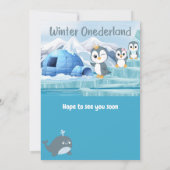 Winter Onederland Eerste Verjaardag Schattigee Pin Kaart (Achterkant)
