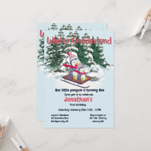 Winter Onederland Eerste Verjaardag Schattigee Pin Kaart