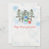 Winter Onederland Eerste Verjaardag Schattigee sne Kaart (Achterkant)