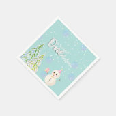 Winter Onederland eerste verjaardag Servet (Hoek)