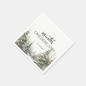 Winter Onederland Eerste verjaardag Servet (Hoek)