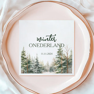 Winter Onederland Eerste verjaardag Servet
