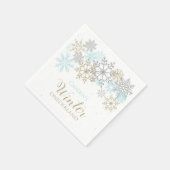 Winter Onederland eerste verjaardag Snowflake serv Servet (Hoek)