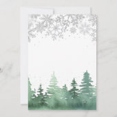 Winter Onederland Eerste verjaardag Snowflakes Tre Kaart (Achterkant)