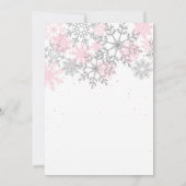 Winter ONEderland eerste verjaardag Uitnodiging (Achterkant)