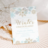 Winter Onederland eerste verjaardag uitnodiging