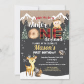 Winter Onederland: eerste verjaardag van het bosge Kaart (Voorkant)