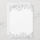 Winter Onederland Eerste verjaardag Zilveren Snowf Kaart (Achterkant)