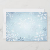 Winter Onederland Eerste Verjaardagsfeestje Sneeuw Kaart (Achterkant)