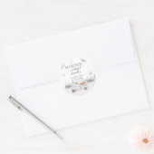 Winter Onederland Eerste Verjaardagsgunst Ronde Sticker (Envelop)