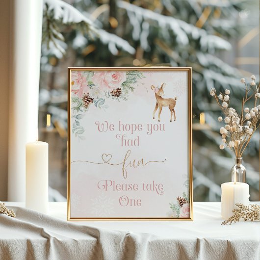 Winter onederland Favorieten neem er een Poster