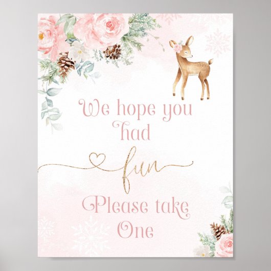 Winter onederland Favorieten neem er een Poster (Voorkant)