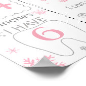 Winter Onederland First Birthday mijlestone Poster (Hoek)