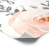 Winter Onederland First Birthday Welcome Sign Poster (Hoek)