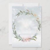 Winter Onederland Floral Deer Baby 1e verjaardag Kaart (Achterkant)