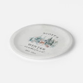 Winter ONEderland Forest Animals 1st Birthday Papieren Bordje (Gekanteld)