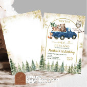 Winter Onederland Forest Animals eerste verjaardag Kaart