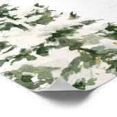 Winter Onederland Forest Eerste Verjaardag Welkom Poster (Hoek)