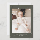 Winter Onederland Foto Eerste Verjaardag Kaart (Achterkant)