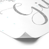 Winter Onederland Gifts Blue Silver Snowflake Poster (Hoek)