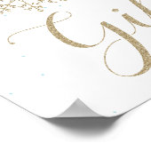 Winter Onederland Gifts Sign Blue Snowflake Poster (Hoek)