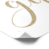 Winter Onederland Gifts Sign Pink and Gold Poster (Hoek)