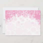 Winter Onederland Girl 1e verjaardag Foto Kaart (Achterkant)