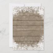 Winter Onederland Girl 1e verjaardag Uitnodiging (Achterkant)